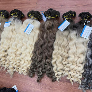 Extensiones de cabello humano con punta en U de Color ondulado vietnamita, la mejor oferta de 2025, venta al por mayor, sin enredos, sin queratina que se desprende - Product Image 4