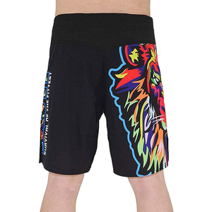 Venta al por mayor de moda de los hombres de Muay Thai pantalones cortos de boxeo de diseño personalizado estiramiento pantalones cortos de entrenamiento con manchas impresas para hombres - Product Image 5