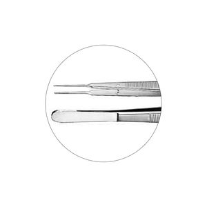 Pinzas de papel de aluminio Meriam, pinzas de algodón y apósito, alicates de tejido, pico curvo dentado quirúrgico, tejido de Punta extrafina curvada - Product Image 6