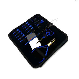 100% Stainless Steel Hair Extension Tools <b>Kit</b> with Hook Loop Hair Extension <b>Beads</b> Jar Small Thread Hair Parting Ring - Product Image 2