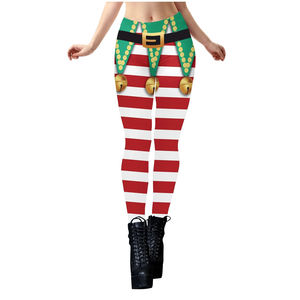 Activewear Leggings nouveau exercice en plein air Fitness Yoga taille élastique femmes taille haute noël Stretch hanche ascenseur imprimer - Product Image 1