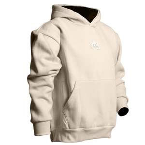 Sudadera con Capucha Beige para Hombre, de Algodón Grueso, con Bolsillo Tipo Canguro, Estilo Casual Urbano - Product Image 3