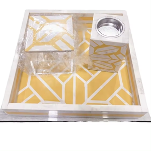 Bandeja para servir con incrustaciones de hueso de madera Natural hecha a mano de alta calidad, último diseño para el Hogar, Restaurantes, hoteles, directo desde la India - Product Image 2