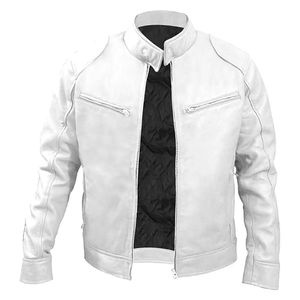 Premium Hot Leathers Classic Motorcycle Leather Bomber Jaet con forro con cremallera Técnicas bordadas Temporada de invierno Servicio OEM - Product Image 2