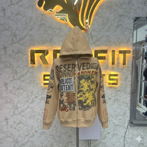 Préfet Cutting Sport Edition Sweat à capuche zippé le plus demandé Marron Imprimé fabriqué en usine sweats à capuche à bas prix hommes sweats à capuche pour hommes - Product Image 1