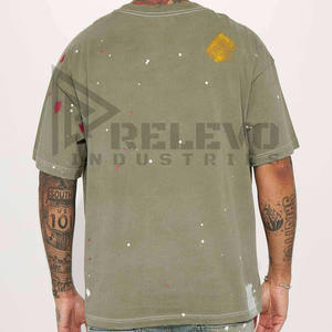 เสื้อยืดเจอร์ซีย์ผ้าฝ้ายย้อมสีแบบแอซิดวอช ทรงโอเวอร์ไซส์ สไตล์สตรีทแวร์ ทรงหลวม ผ้าฝ้าย 100% ไม่หด น้ำหนัก 300 กรัม - Product Image 6