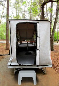 Remorque de camping pour moto, conteneur détachable avec alimentation intégrée et espace de préparation, garantie incluse, pour le camping, la remorquage et les voyages - Product Image 4