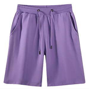 Short de survêtement respirant pour hommes Short de survêtement à cordon de serrage à couleur bloquée pour hommes Short de survêtement pour hommes en gros en coton fabriqué OEM personnalisé - Product Image 2