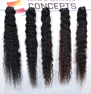 Extensions de cheveux humains de temple indien vierge noire naturelle crue paquets bouclés alignés par vague lâche non traitée - Product Image 5
