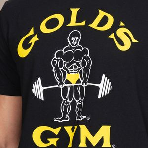 T-shirt classique Joe Sports-Noir | Chemise de sport respirante en coton biologique Vêtements de sport durables coupe régulière Golds Gym Apparel - Product Image 5