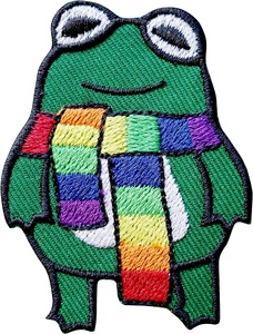 <b>Frog</b> Style Embroidery Patch Twill Fabric High Quality Custom Design Handmade Excellent Low-Price Unique Design Embroidery Patch - Product Image 3