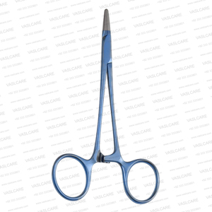 Portaagujas de titanio Halsey de 5″ (12.5cm) con mordaza de diamante para aguja de sutura 5-0, instrumentos de cirugía plástica de Vaslcare - Product Image 2