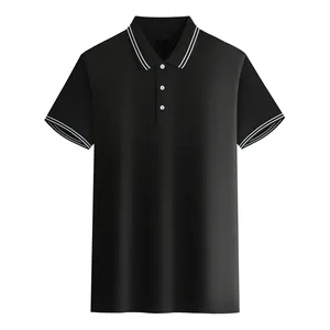 Kaos Polo Golf pria dan wanita, kain perca ritsleting timbul desain baru ukuran kustom