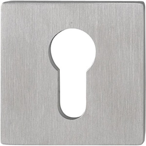 Plaque murale carrée en acier inoxydable F69, épaisseur 2 mm, PZ HOPPE avec paires de rosettes à clé E848NS, organiseur mural pour courrier et clés - Product Image 1