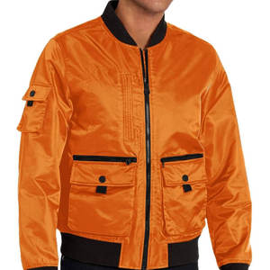 Vestes bomber pour hommes avec impression de logo personnalisée, nouveau design, manches longues, fermeture à un bouton, vêtements d'hiver, toile imperméable - Product Image 4