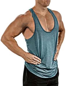 Camiseta sin mangas deportiva con cuello redondo transpirable de secado rápido de algodón 100% personalizada, camiseta informal en blanco sin mangas - Product Image 5