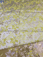 YX1236 Vente en gros de tous types de tissus brodés de luxe, polyester, tissu brodé 3D gaufré, fil teint en or, pour vêtements