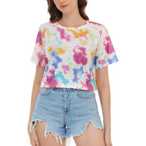 New Design Street Wear Ladies Summer Crop <b>Top</b> T Shirt Custom Breathable Workout Women Crop <b>Tops</b> - Product Image 1