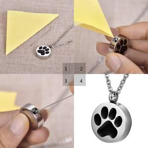 <b>Cross</b> Prayer Memorial Keychain Cremation Jewelry Urn Necklace for Human Ashes <b>Chain</b> Suitable for Women <b>Men</b> Custom Size - Product Image 4