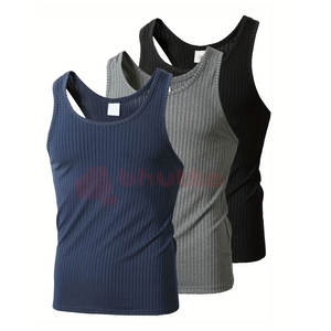 Qualité supérieure dernier Style sans manches hommes débardeur 2025 nouveau Design personnalisé respirant grande taille entraînement Gym hommes débardeur - Product Image 2