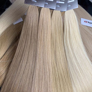 Top vente doux soyeux naturel ondulé brut vietnamien unique donneur cheveux Super Double extrémités étirées pour les commandes de Salon - Product Image 1