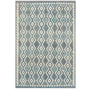 Alfombra Kilim de Maimana, Afganistán, 299 x 206 cm, Juego de Alfombras - Product Image 1