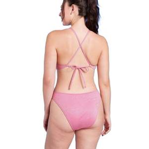 Costume da bagno intero da donna Wild Fable rosa con lurex e cut-out, taglia XS - Materiale Spandex/Nylon con decorazioni a intaglio per abbigliamento da spiaggia - Product Image 2