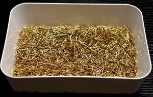 Alfileres de cabeza dorados TRIM GOLD de latón chapado en oro, hechos en Austria, modelo AUBCS364945 - Product Image 3