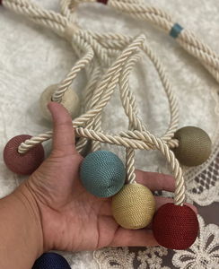 Egyptian Handmade Curtain <b>Tieback</b> Tassel. Eight Balls in One <b>Tieback</b>. - Product Image 2