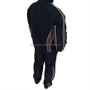 Streetwear personnalisé de haute qualité pour hommes ensemble de survêtement à fermeture éclair imprimé veste en polyester survêtement coupe-vent logo jogging de sport - Product Image 4