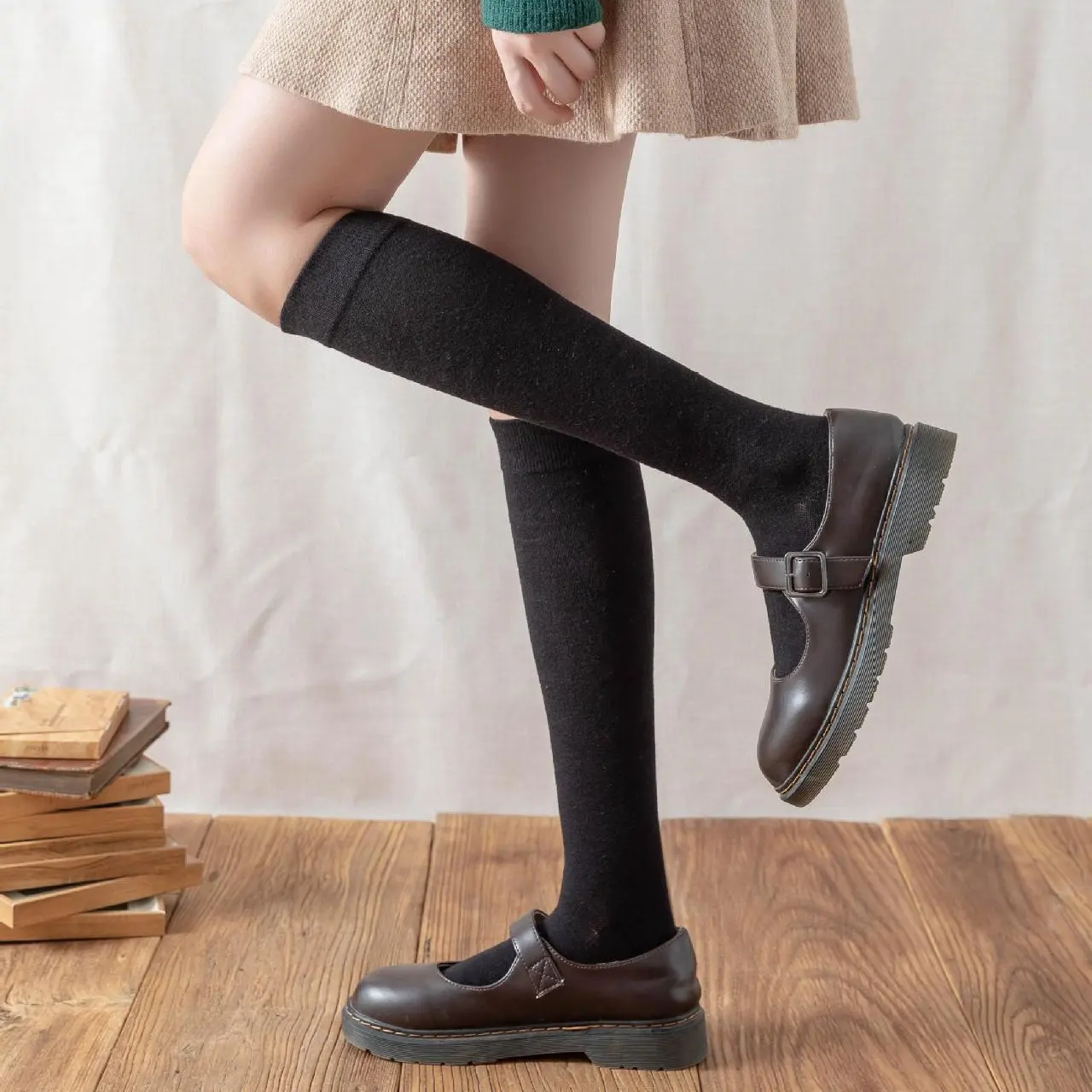 Moda kadın kızlar diz yüksek Sox kış bacak isıtıcıları diz üstü çorap