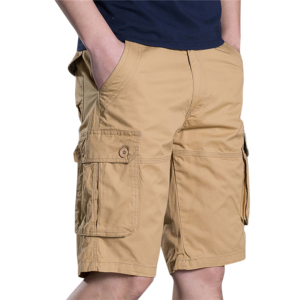 Venta al por mayor High-Street Men's Cargo Shorts Cintura elástica Transpirable por encargo Material de alta calidad Eco-Friendly OEM Tallas - Product Image 1