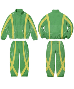 Chándal cortavientos con forro reflectante y paneles de diferentes colores Pantalón y chaqueta Chándal de nailon 100% para hombre - Product Image 2