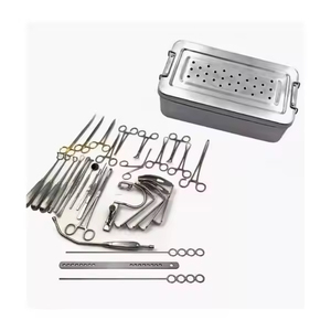 Ensemble d'instruments chirurgicaux manuels en acier inoxydable pour amygdalectomie 29 pièces pour les cliniques ORL Utilisation d'adénoïdectomie - Product Image 2