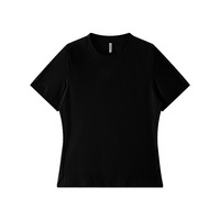 Cool Touch Lotuswurzel-Stickerei Schnell Trocknende Slim Fit Damen T-Shirts für Streetwear