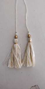 Custom Made Polyester Rayon <b>Tassels</b> with Bead Embellishments for Use As Key and Bag <b>Tassels</b> or <b>Curtains</b> - Product Image 5