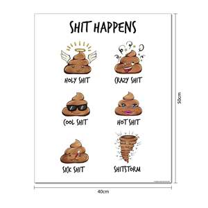 Madeleine's Paper <b>Poster</b> Shit Happens Wall Art - Product Image 4