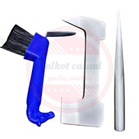 Trousse à outils de maréchal-ferrant en acier inoxydable avec sac de transport en cuir Ensembles d'outils de toilettage pour chevaux de qualité supérieure