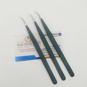 Pinzas de extensión de pestañas de acero inoxidable profesionales con volumen ruso personalizado punta puntiaguda de etiqueta privada de lujo - Product Image 4