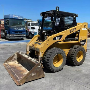 Chargeuse compacte sur pneus CAT 236B en gros, mini-chargeuse agricole compacte avec godet frontal, moteur diesel, boîte de vitesses, pour travaux agricoles et de construction - Product Image 1