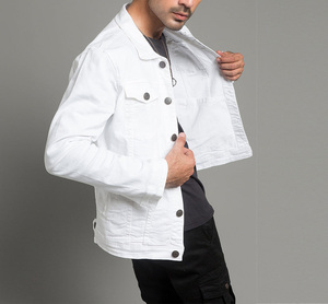 Chaqueta vaquera con botones para hombre con diseño personalizado, chaqueta vaquera de manga larga clásica a la moda, precio al por mayor - Product Image 1