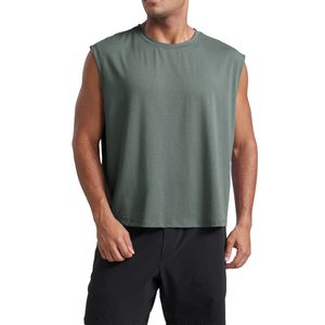 เสื้อกล้ามออกกำลังกายผู้ชาย เสื้อวิ่งแขนกุด รักษ์โลก เสื้อผ้ากีฬา ฟิตเนส รับผลิตตามแบบ OEM ODM ขายส่งจำนวนมาก - Product Image 5