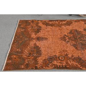 Tapis turc vintage 4.9 X 10.4ft marron Patchwork Design laine écologique Latex plat tissage Technique pour les décorations de salon - Product Image 2