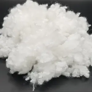 Poliéster grampo fibra 15D sólido branco A Grade reciclado 100% poliéster fibra material para Home Textile Pillow Filled-Florença