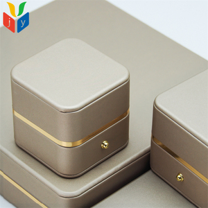 Gold Ring <strong>Box</strong> Leather <strong>Jewelry</strong> <strong>Box</strong> Velvet with Gold Trim Border for Bracelet Necklace Pendant <strong>Jewelry</strong> Sets - Product Image 6