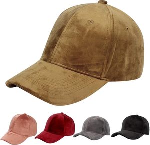 Casquettes en velours fabriquées en usine conception de broderie Snapback uni vêtements de sport décontractés réglables chapeaux en velours de luxe - Product Image 6