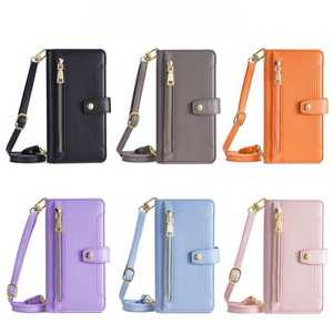 Soporte magnético de fábrica PU cuero protector a prueba de golpes billetera Flip Book Phone Cases bolsa para iPhone para Galaxy para Pixel - Product Image 1