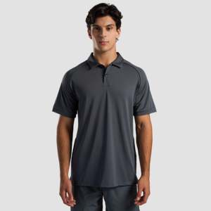 Polo de Primera Calidad, Cómodo, 100% Poliéster, Bordado, Color Sólido, Alta Transpirabilidad, Disponible en Gris, Tallas XL, 2XL, 3XL, 4XL - Product Image 1