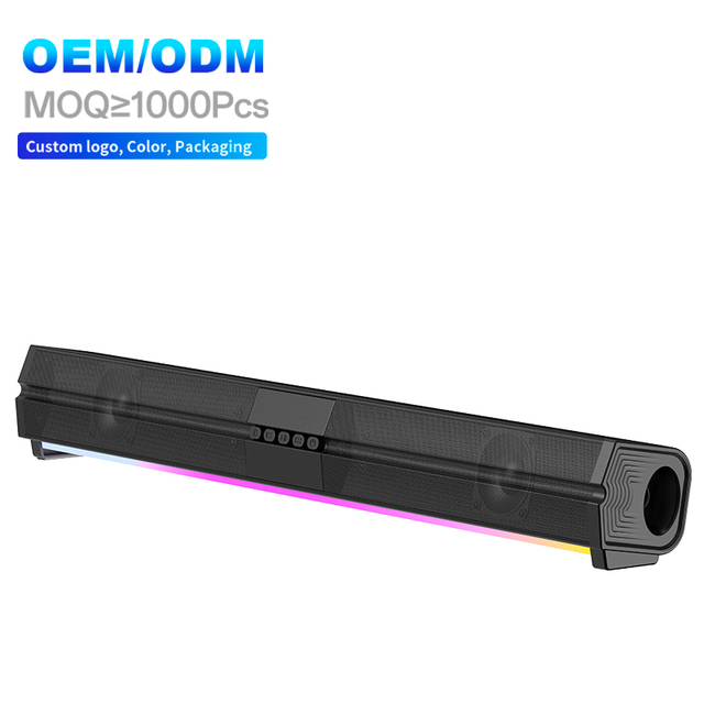 OEM Audio Music 2.0 Channel TV Soundbars USB/TF/Aux Wired Wireless 20W Long Speaker for Home Theater System