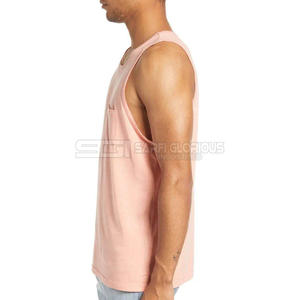 Light Pink <b>Gym</b> Singlet <b>Men</b> High Stretch Cotton Spandex Workout Tank Top Comfortable Sleeveless Fitness <b>Vest</b> - Product Image 2